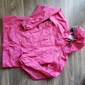 Girls North Face Hooded Raincoat, XL